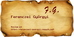 Ferenczei Györgyi névjegykártya